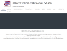 Tablet Screenshot of defactoveritas.com